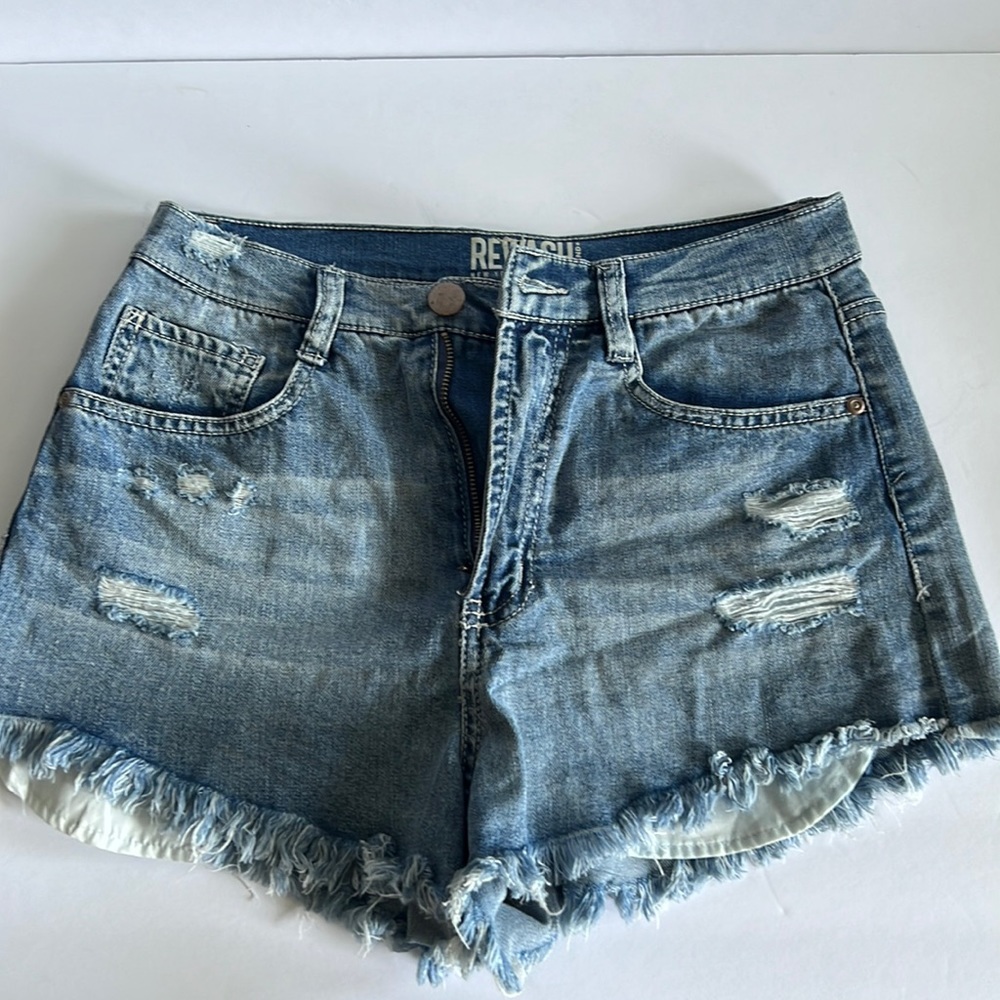 Rewash Denim distressed cut off shorts